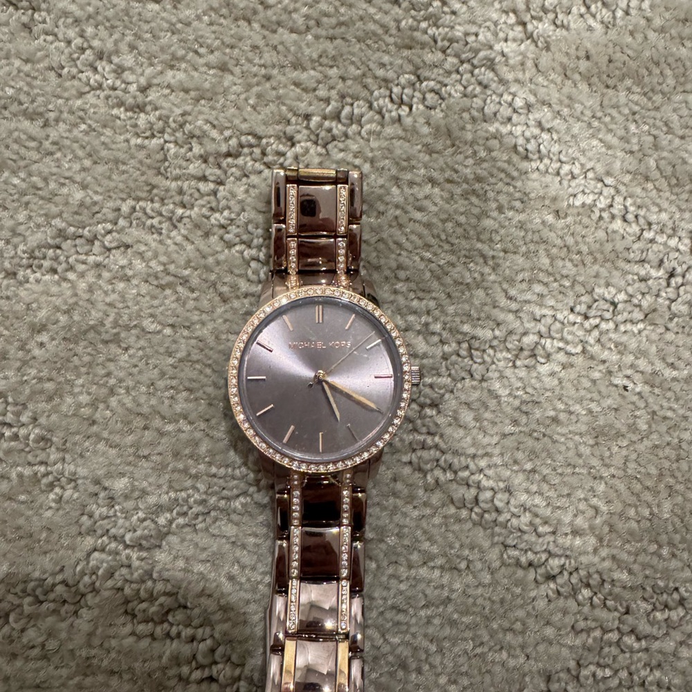 Michael Kors Women's Watch in Rose Gold with Crystal Accents
